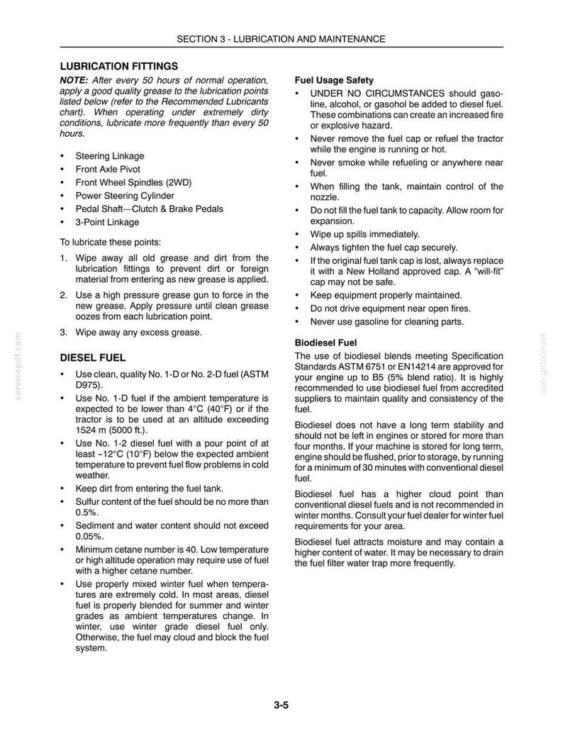 New Holland T2210, T2220 Tractor Operator Owners Operation Manual | Instant PDF Download image 7