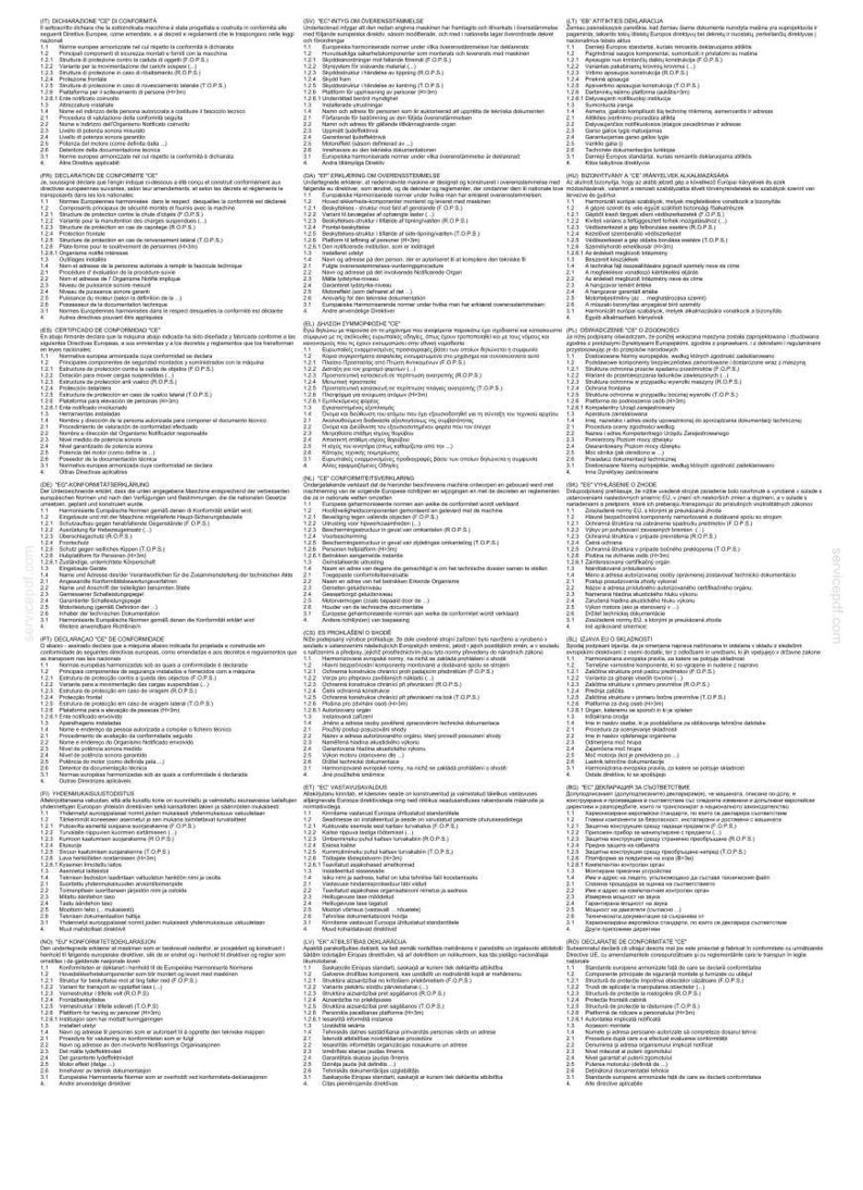 May include: A white document with multiple columns of text in various languages. The document appears to be a set of instructions or guidelines, with numbered sections and sub-sections. The text is small and dense, covering the entire page.