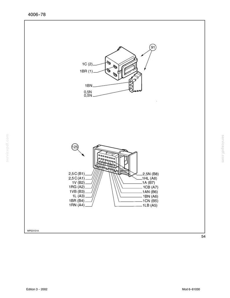 May include: Diagram of electrical components, including a rectangular box with multiple connection points and a separate connector. Text labels identify various parts, with the number "4006-78" at the top. The diagram is on a white background.