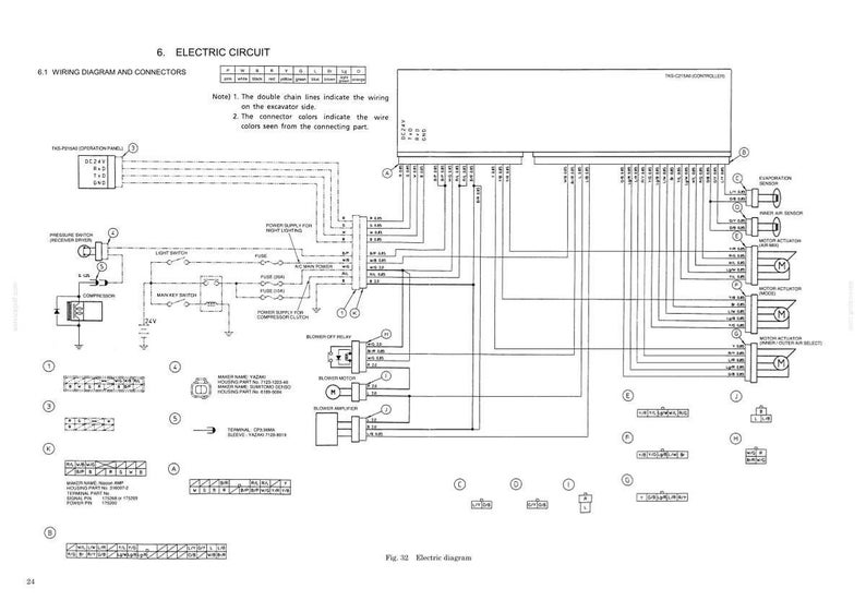 May include: A detailed electrical circuit diagram with wiring and connectors, labeled with text and symbols. The diagram includes components like pressure switches, fuses, and motors, with lines indicating electrical pathways. The diagram is in black and white.