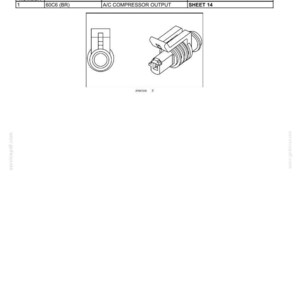 May include: Diagram of an A/C clutch connector, part of an electrical system. The image includes a schematic frame and circuit reference details. The text includes "CONNECTOR X-473 - A/C CLUTCH" and "A/C COMPRESSOR OUTPUT".