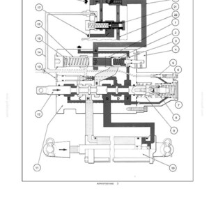 May include: Diagram of a hydraulic system with remote control valves. The image is a technical illustration with numbered components and labels. The diagram includes various valves, cylinders, and connecting lines, with the text "Hydraulic systems - Remote control valves" at the top.
