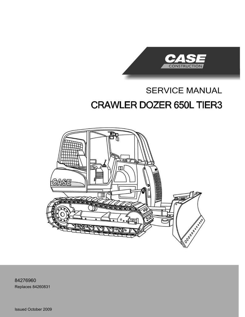 May include: A service manual for a CASE CRAWLER DOZER 650L TIER3. The cover features a line drawing of the dozer in black and white. The CASE CONSTRUCTION logo is at the top.
