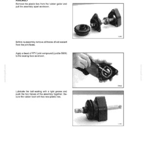 Puede incluir: P&aacute;gina 74 de un manual, que muestra el desmontaje y montaje de la carcasa de la palanca de cambios. Incluye im&aacute;genes de piezas, con instrucciones de texto sobre la eliminaci&oacute;n de ataduras, sellador y la aplicaci&oacute;n de grasa. El texto incluye "SECTION 21 - TRANSMISSION".