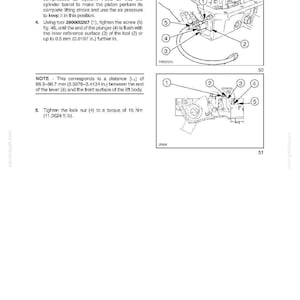 May include: A technical manual page titled Section 35 - Hydraulic System - Chapter 1, featuring two black and white line drawings with numbered callouts. The text provides instructions for connecting tools, tightening screws, and setting a 15 Nm torque.