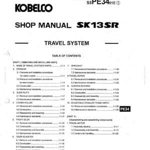 Kobelco SK13SR Hydraulic Excavator Service Repair Workshop Manual | Instant PDF Download image 8
