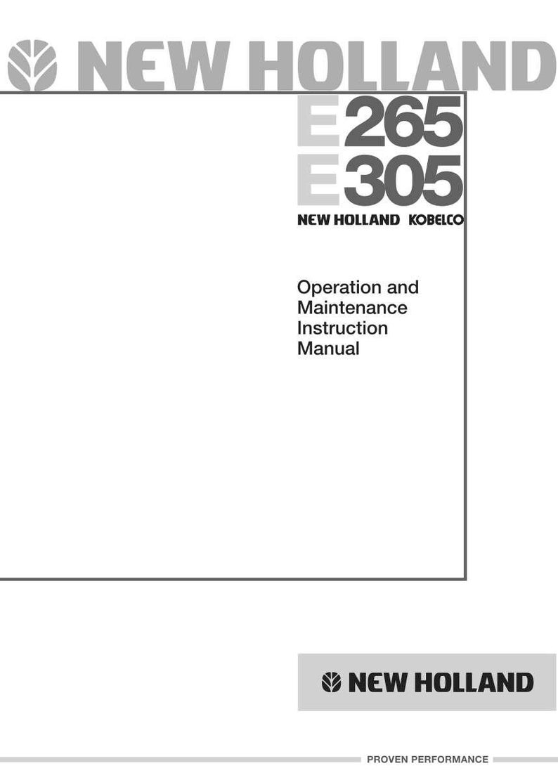 New Holland E265, E305 Raupenbagger Fahrer Besitzer Bedienungsanleitung | Sofort PDF Download Bild 3