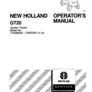 New Holland GT20 Garden Tractor Operator Owners Operation Manual | Instant PDF Download image 3