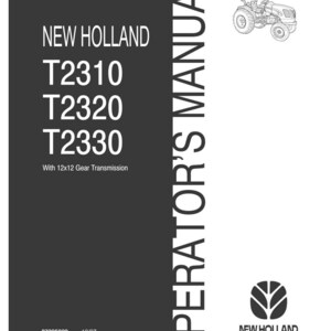New Holland T2310, T2320, T2330 Tractor Operator Owners Operation Manual | Instant Pdf Download image 3