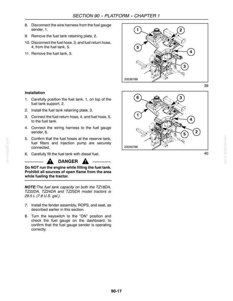 Manuale di officina per la riparazione e la manutenzione dei trattori New Holland TZ18DA, TZ22DA, TZ24DA, TZ25DA / Download PDF immediato immagine 11