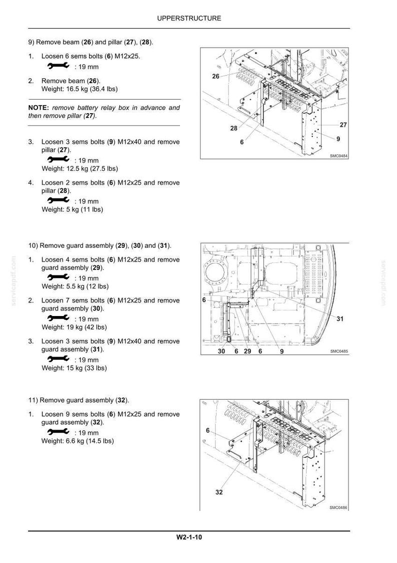 Manual de servicio y reparación para excavadoras hidráulicas Kobelco SK260-9 y SK295-9 / Descarga instantánea en PDF imagen 8