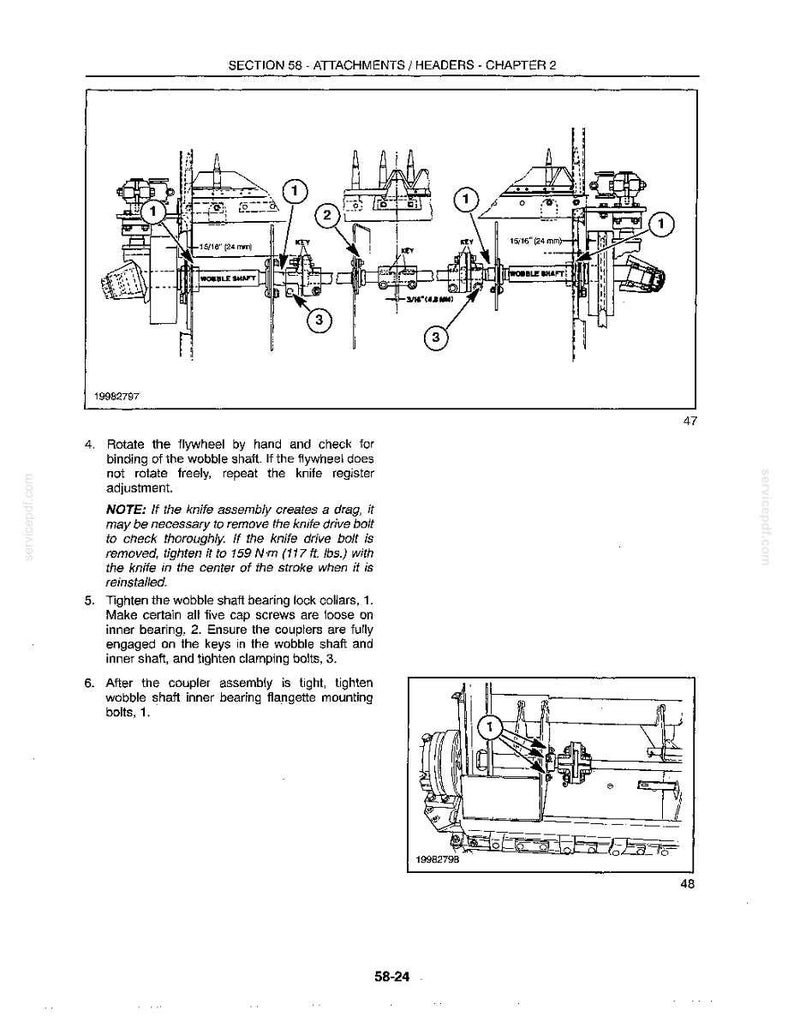 New Holland 2212, 2214, 2216, 2218, 2322, 2324, 2326, 2328 Windrow Forage Header Service Repair Workshop Manual | Instant PDF Download image 7