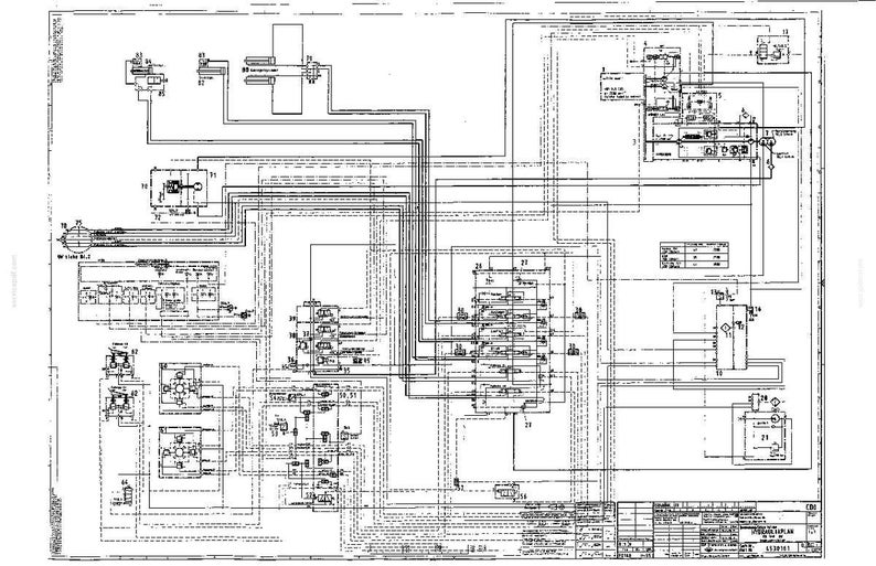 May include: A detailed black and white schematic diagram of an electrical system, featuring interconnected components, lines, and labels. The diagram is complex, with numerous symbols and notations, likely for engineering or technical documentation.