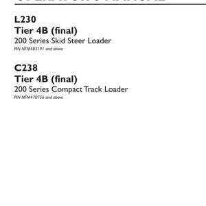 New Holland L230 Skid Steer Loader, C238 Tier 4B (final) Compact Track Loader Operator Owners Operation Manual | Instant Pdf Download image 3