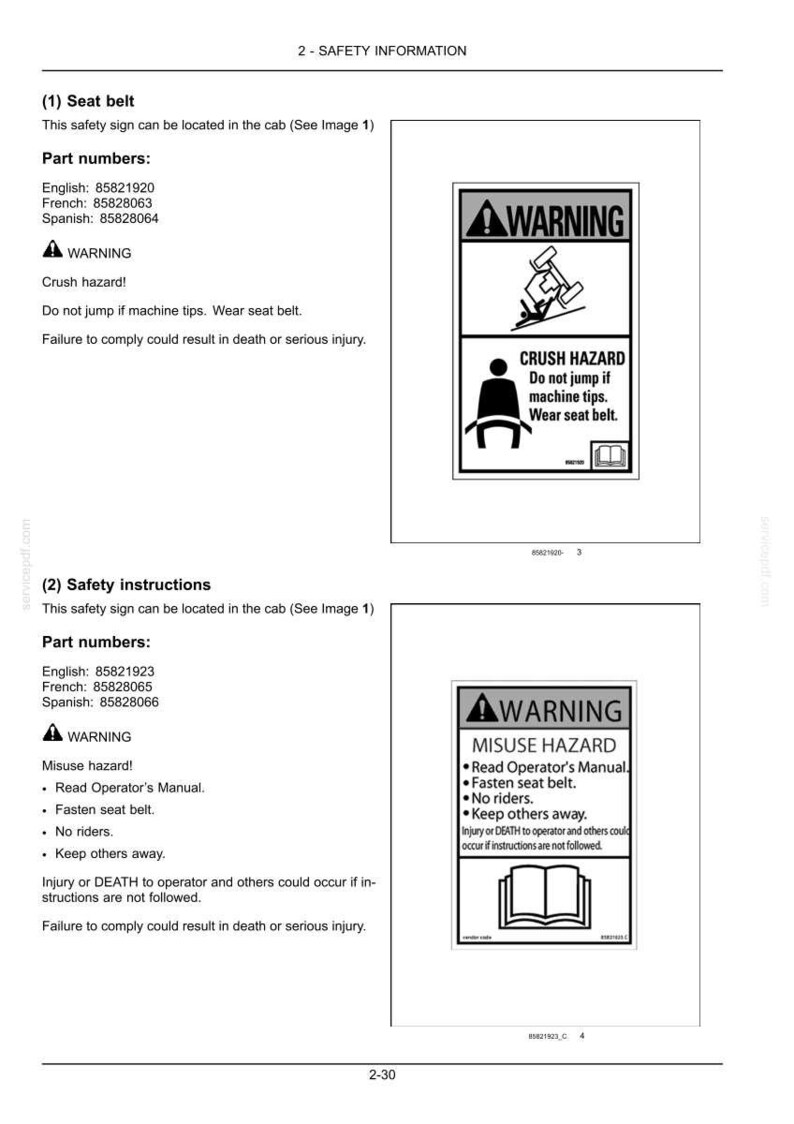 New Holland B95c, B95c Tc, B110C Tier 4B (final) Tractor Loader Backhoe Operator Owners Operation Manual | Instant PDF Download image 4