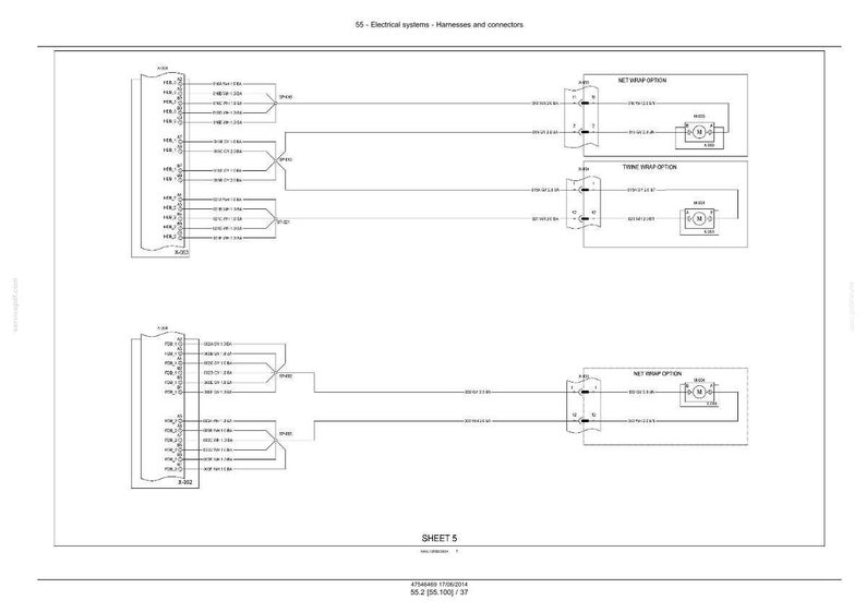 May include: Diagram of electrical systems, harnesses, and connectors. The image is a technical drawing with lines, boxes, and text labels. The text "SHEET 5" is visible at the bottom of the image.