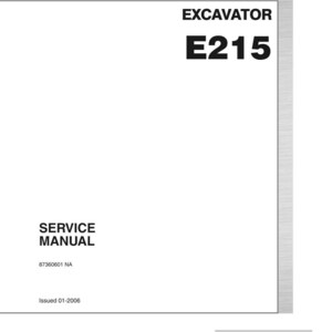 New Holland E215 Excavator Service Repair Workshop Manual PDF | Instant PDF Download image 3