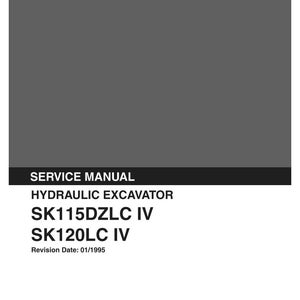 Kobelco SK115dzlc IV, SK120LC IV hydraulisk grävmaskin, service och reparation, verkstadsmanual | Direkt PDF-nedladdning bild 3