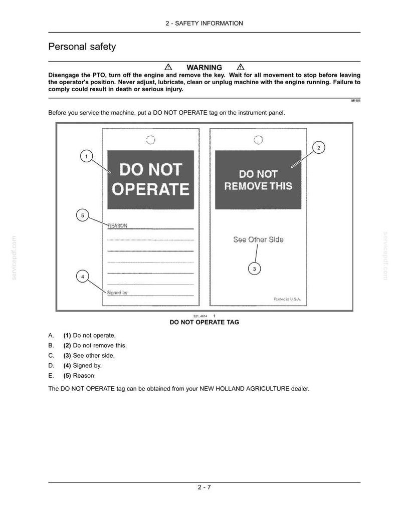 New Holland Boomer 40, Boomer 50 Compact Tractor Operator Owners Operation Manual | Instant PDF Download image 4