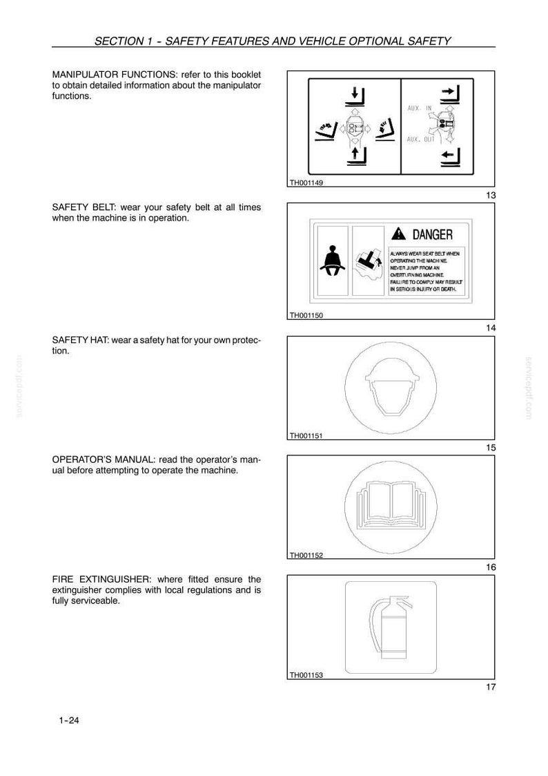 New Holland Lm1340, Lm1343, Lm1345, Lm1443, LM1445, LM1745 Telescopic Handler Operator Owners Operation Manual | Instant PDF Download image 4