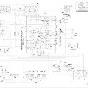 May include: A detailed black and white hydraulic schematic diagram for CX80C excavators. The diagram includes numerous interconnected components, lines, and labels, providing a technical overview of the machinery's hydraulic system. The text "CX80C EXCAVATORS HYDRAULIC SCHEMATIC" is visible.
