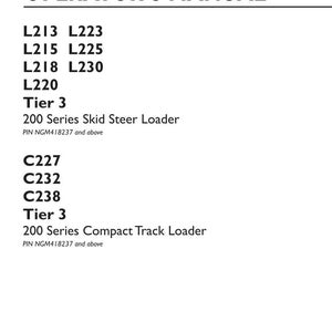 Manuale d'uso e manutenzione per minipale New Holland L213, L215, L218, L220, L223, L225, L230, C227, C232, C238 Tier 3 / Download PDF immagine 3