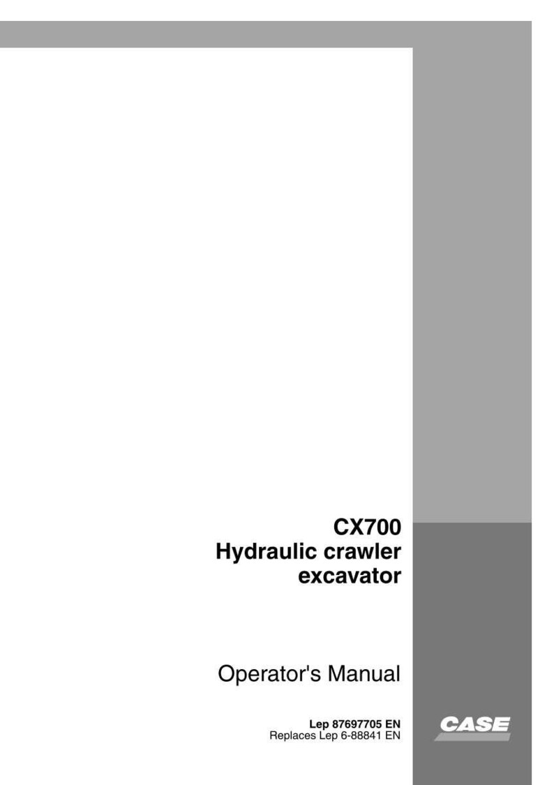 May include: White and gray manual for a CX700 hydraulic crawler excavator. The text includes "Operator's Manual" and the Case logo. The manual is a reference guide for the heavy machinery.