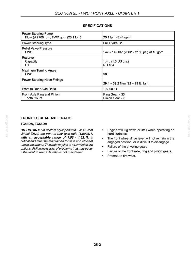 New Holland Tc48da, TC55DA Tractor Service Repair Workshop Manual PDF | Instant PDF Download image 7