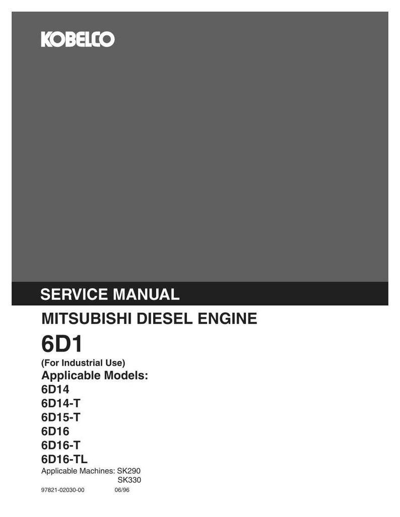 Mitsubishi 6d1, 6d14, 6d14-T, 6d15-T, 6d16, 6d16-T, 6D16-TL Diesel Engine Service Repair Workshop Manual | Instant PDF Download image 3