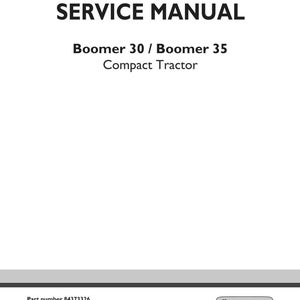 New Holland Boomer 30, Boomer 35 kompakttraktor service- och reparationshandbok | Direkt PDF-nedladdning bild 3