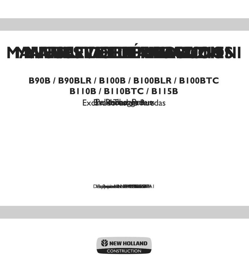New Holland B90b, B90blr, B100b, B100blr, B100btc, B110b, B110BTC, B115B Backhoe Loader Service Repair Workshop Manual | PDF Download image 3
