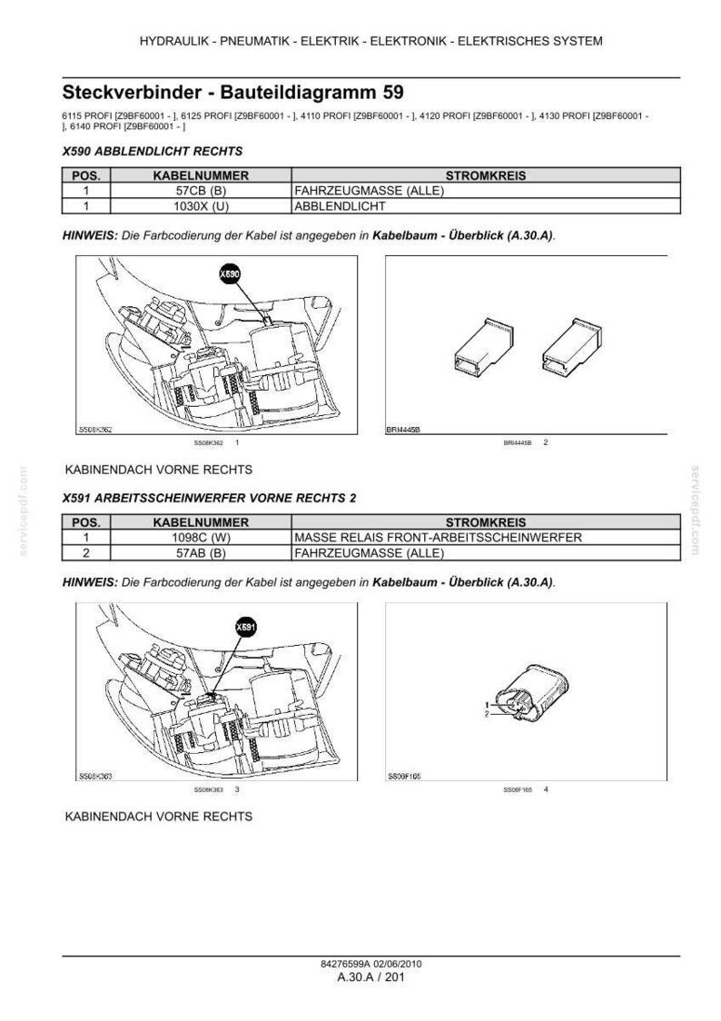 Steyr 4110, 4120, 4130, 6115, 6125, 6140 Profi & Profi Classic Traktor Wartungshandbuch Reparatur Werkstatthandbuch | PDF-Download image 5