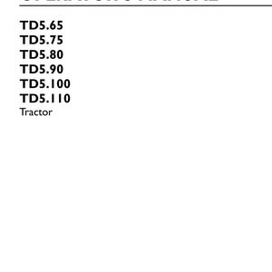New Holland Td5.65, Td5.75, Td5.80, Td5.90, TD5.100, TD5.110 Tractor Operator Owners Operation Manual | Instant PDF Download image 3