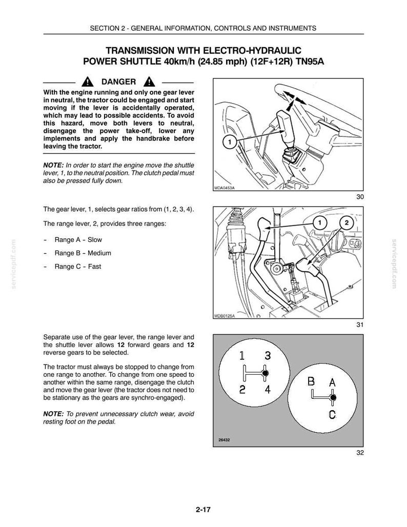 New Holland TN85A, TN95A Tractor Operator Owners Operation Manual | Instant PDF Download image 5