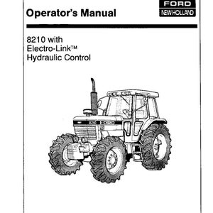Ford 8210 with Electro-Link Hydraulic Control Tractor Operator Owners Operation Manual | Instant PDF Download image 3