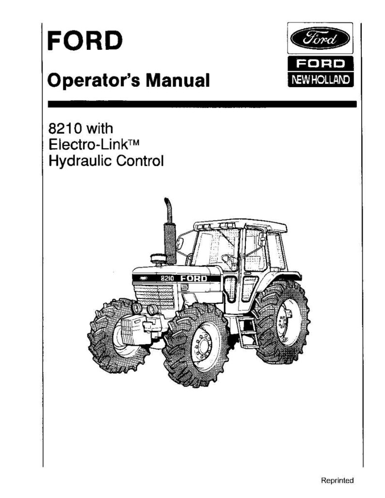 Ford 8210 with Electro-Link Hydraulic Control Tractor Operator Owners Operation Manual | Instant PDF Download image 3
