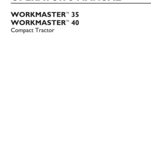 May include: An operator's manual for the New Holland Workmaster 35 and Workmaster 40 compact tractor. The white cover features black text, including the part number 47708977, 2nd edition English, June 2014, and the New Holland Agriculture logo.