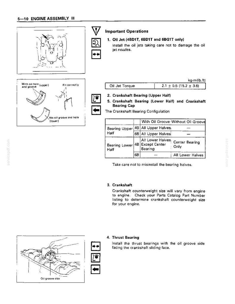 Isuzu 4bb1, 4bd1, 6bb1, 6bd1, 6bg1, 4bd1t, 6BD1T, 6BG1T Industrial Diesel Engine Service Repair Workshop Manual | Instant PDF Download image 7