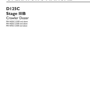 New Holland D125C Stage IIIB Crawler Dozer Operator Owners Operation Manual | Instant PDF Download image 3