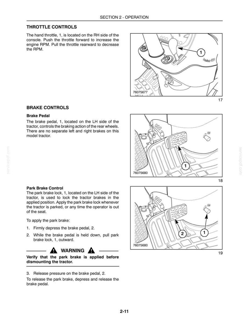 New Holland T1110, 230GM Tractor Operator Owners Operation Manual | Instant PDF Download image 5