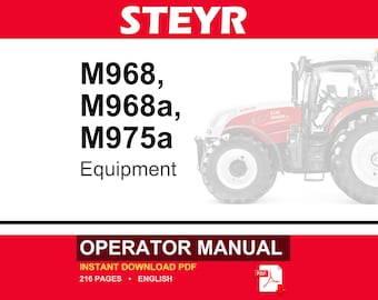 Manuel d'utilisation des opérateurs d'équipement Steyr M968, M968a, M975a | Téléchargement instantané du PDF