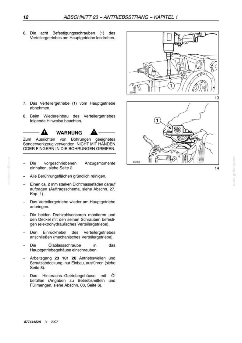 Steyr 4065, 4075, 4085, 4095 Kompakt Traktoren Wartungshandbuch Reparatur Werkstatthandbuch | PDF-Download image 5