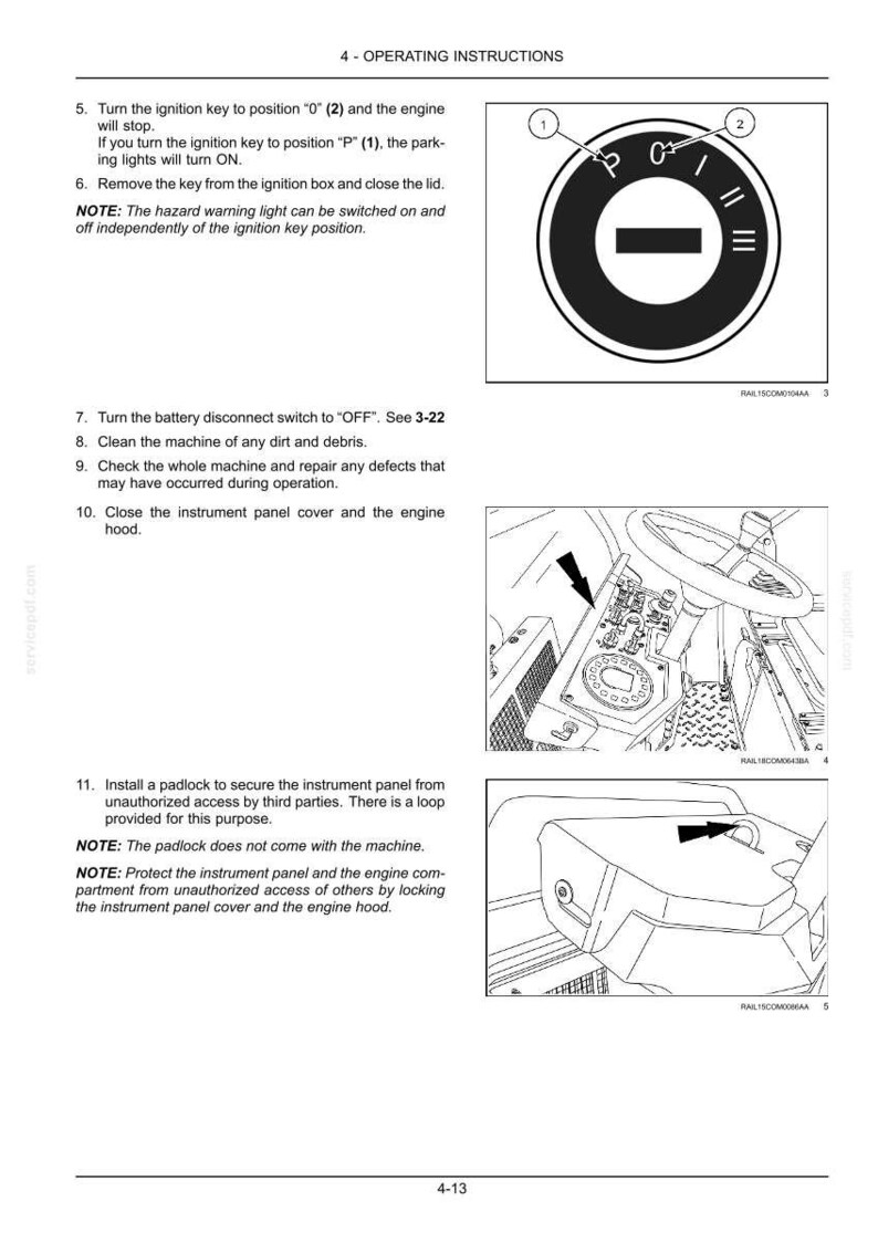 Lådskonstruktion DV36D, DV45CD, DV45D Tier 4B (slutgiltig) Vibrationsvals Bruksanvisning bild 6