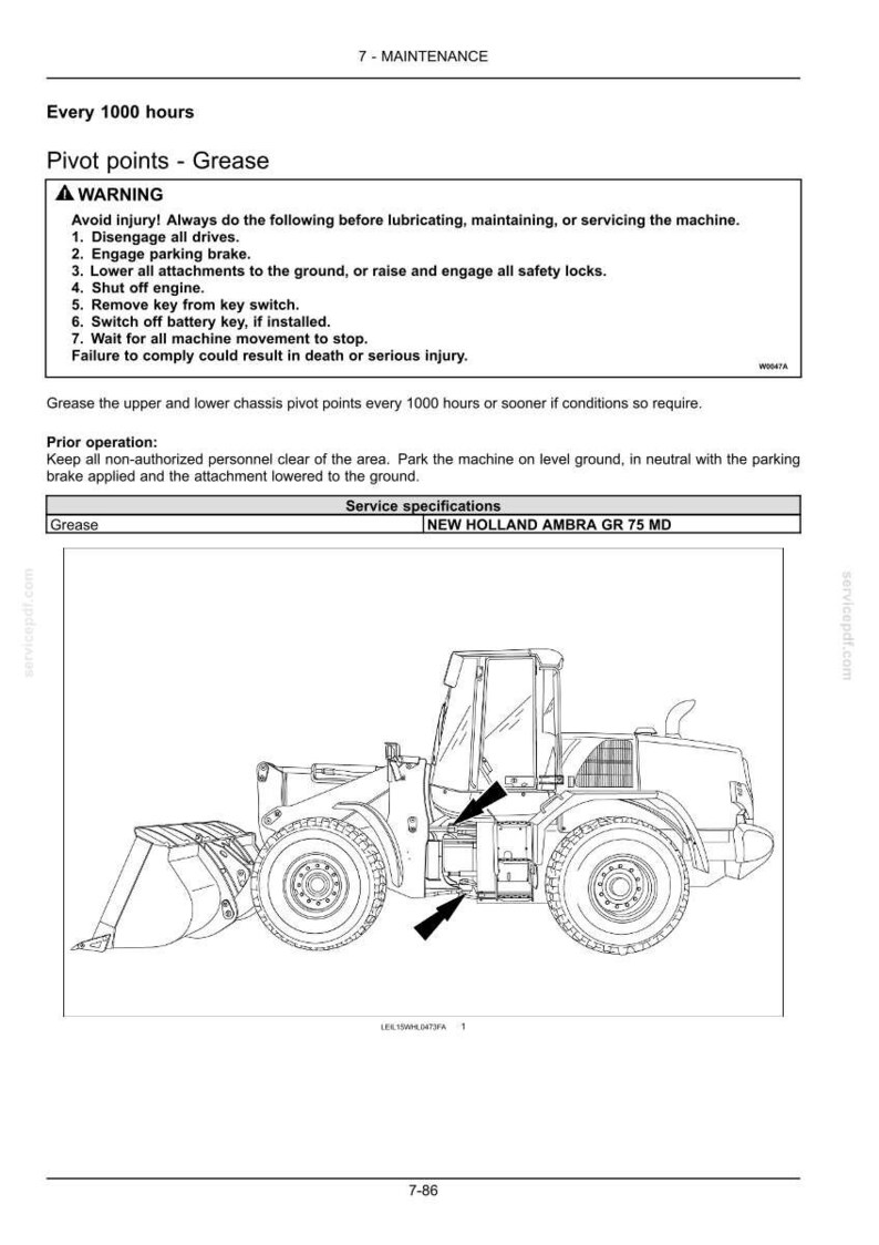 New Holland W170C Stage IV Wheel Loader Operator Owners Operation Manual | Instant PDF Download image 9