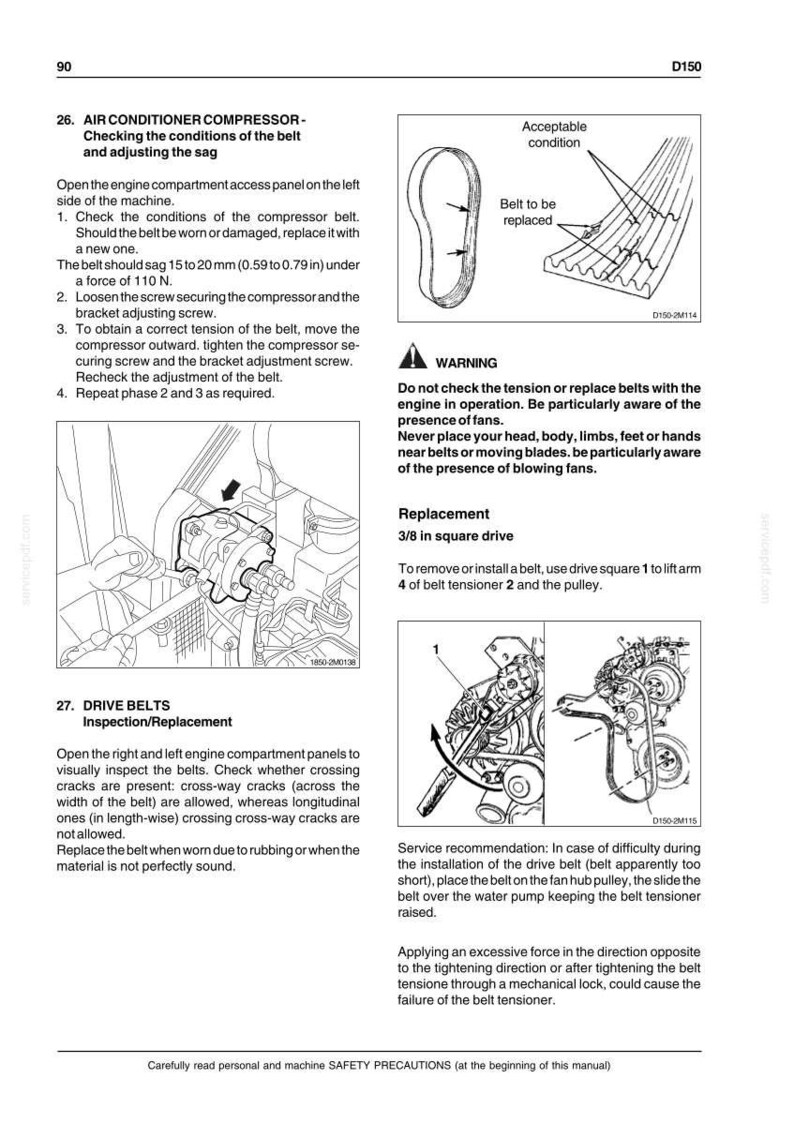 New Holland D150 Crawler Dozer Operator Owners Operation Manual | Instant PDF Download image 10