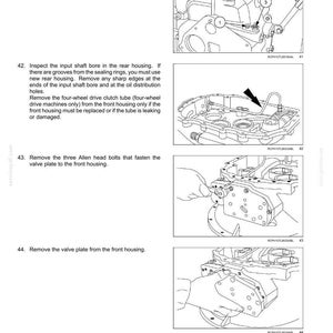 Puede incluir: Diagramas t&eacute;cnicos que detallan los componentes de la transmisi&oacute;n de lanzadera de potencia. La imagen incluye instrucciones para quitar piezas como tapones de prueba, un respiradero y un sensor de temperatura. Se ilustran los pasos de mantenimiento.