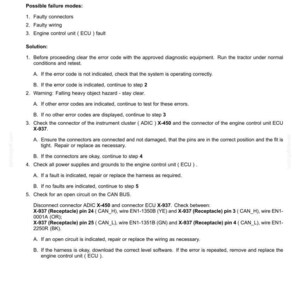 May include: A technical document with the title "3652 (DTC 1B1-04) - CAN A Bus off passive failure." The document provides instructions for troubleshooting an ECU control module, including possible failure modes and solutions. The text is black on a white background.