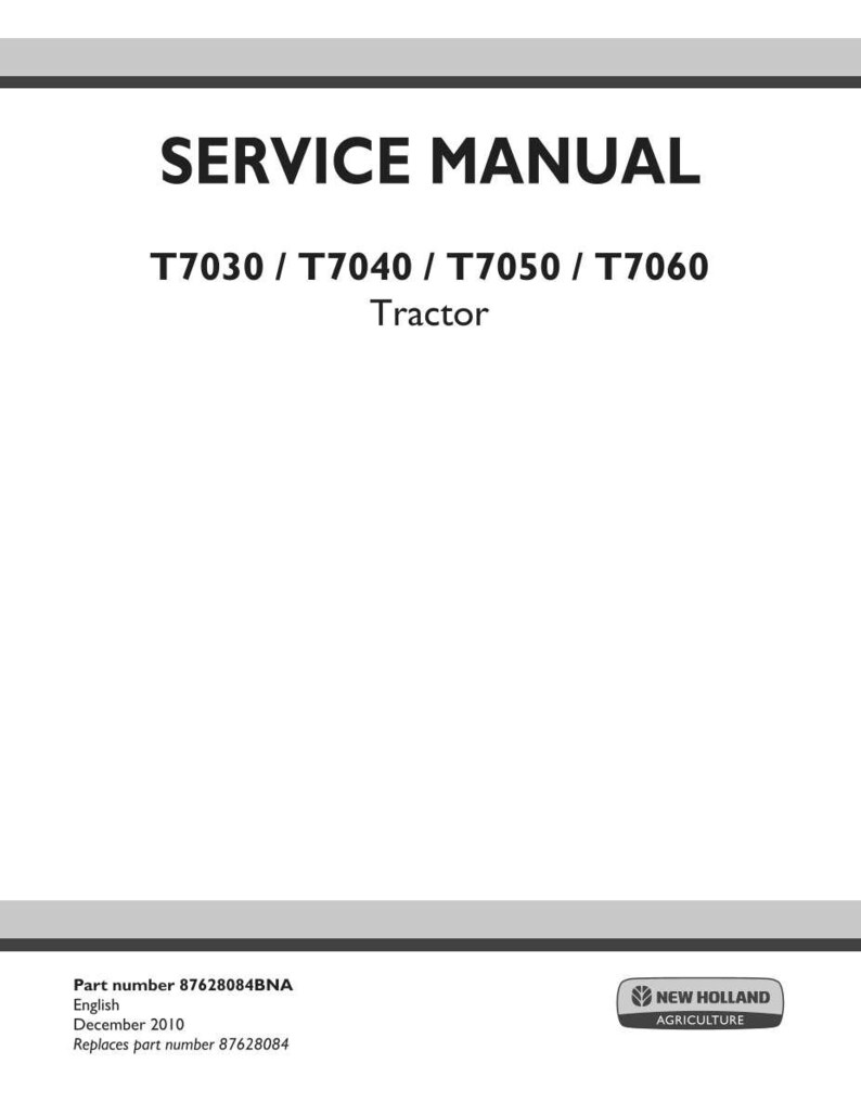 New Holland T7030, T7040, T7050, T7060 Tractor Service Repair Workshop Manual | Instant Pdf Download image 3