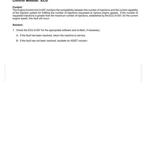 May include: A white document with black text detailing fault codes for electrical systems. The text includes the code 3235 (DTC F936), exceeding the number of injections for a given engine speed, and instructions for troubleshooting.