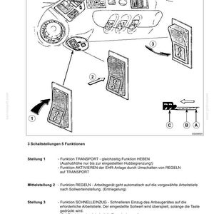 May include: A technical line drawing of a vehicle lift switch console labeled 8C-9. The diagram illustrates the Aushubschalter without a multi-controller, showing three distinct switch positions, numbered 1, 2, and 3, with arrows indicating movement and function settings labeled A, B, and C.
